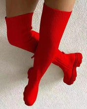 Φόρτωση εικόνας στο εργαλείο προβολής Συλλογής, Γυναικείες σέξι Stretch πλεκτές μπότες πάνω από το γόνατο
