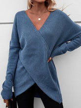 Φόρτωση εικόνας στο εργαλείο προβολής Συλλογής, Blue Long Sleeve Plain Sweater
