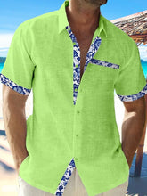 Φόρτωση εικόνας στο εργαλείο προβολής Συλλογής, Casual πουκάμισο με πάνελ με φλοράλ στάμπα σε αντίθεση
