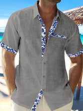 Φόρτωση εικόνας στο εργαλείο προβολής Συλλογής, Casual πουκάμισο με πάνελ με φλοράλ στάμπα σε αντίθεση
