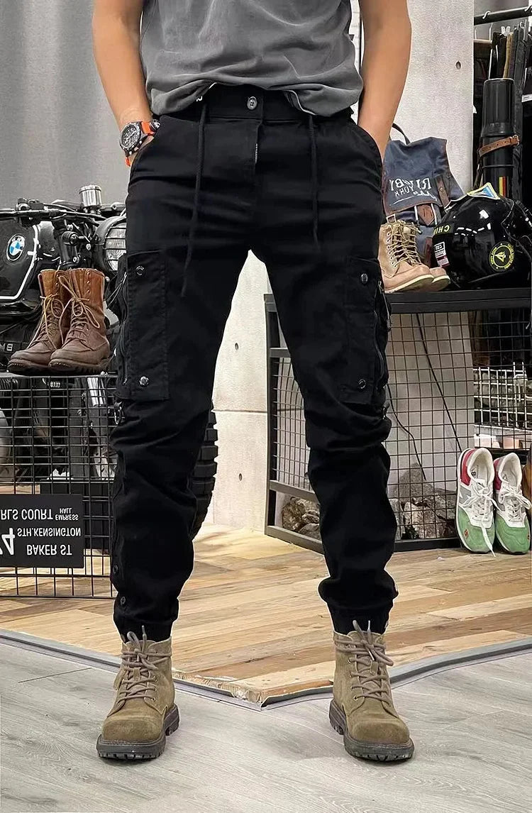 Ανδρικό casual cargo παντελόνι με πλαϊνές τσέπες