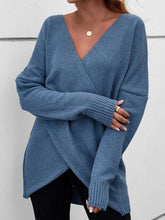 Φόρτωση εικόνας στο εργαλείο προβολής Συλλογής, Blue Long Sleeve Plain Sweater
