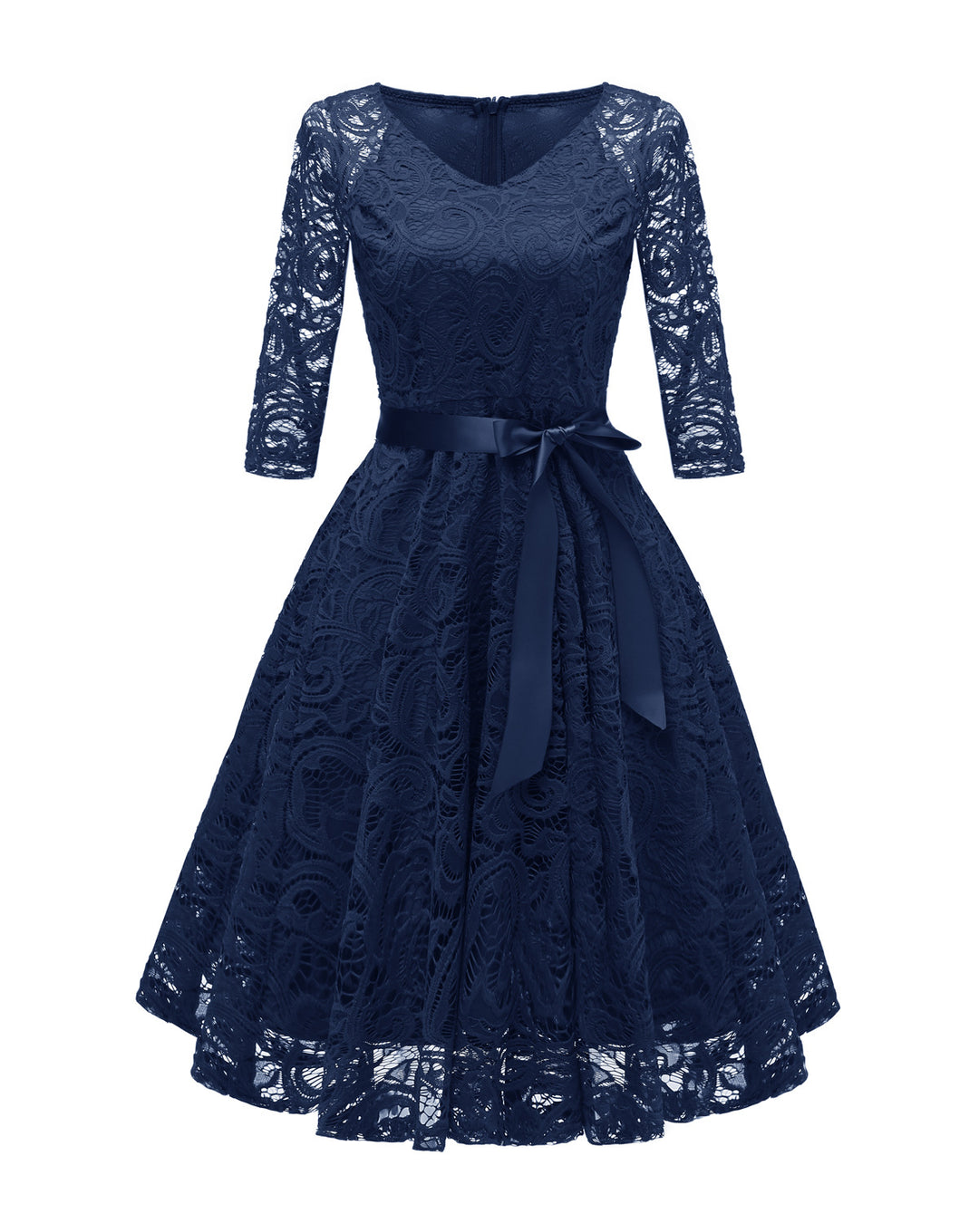 Σέξι μακρυμάνικο δαντελένιο φόρεμα Φθινόπωρο 2023