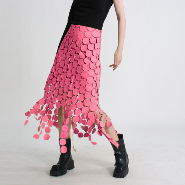 Ντελικάτη Circle Lace Crochet Φούστα