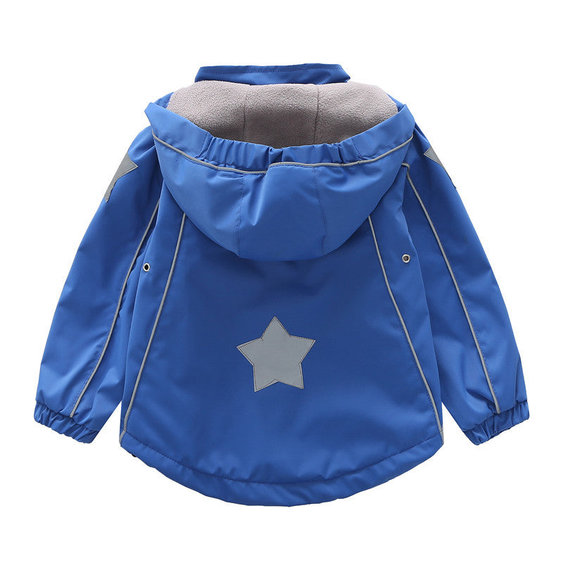 Παιδικό μπουφάν με κουκούλα ουράνιο τόξο