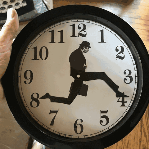 Ρολόι τοίχου Silly Walk εμπνευσμένο από τους Monty Python