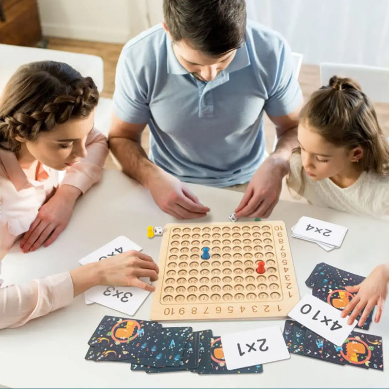 Ξύλινο επιτραπέζιο παιχνίδι πολλαπλασιασμού Montessori