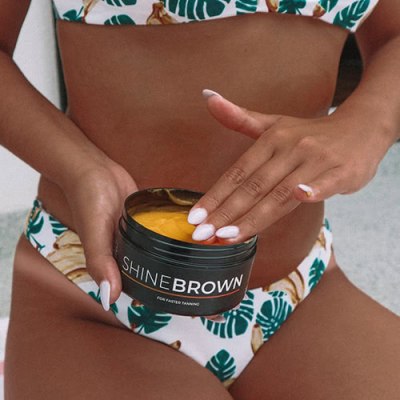 Shine Brown - Premium κρέμα υποστήριξης μαυρίσματος
