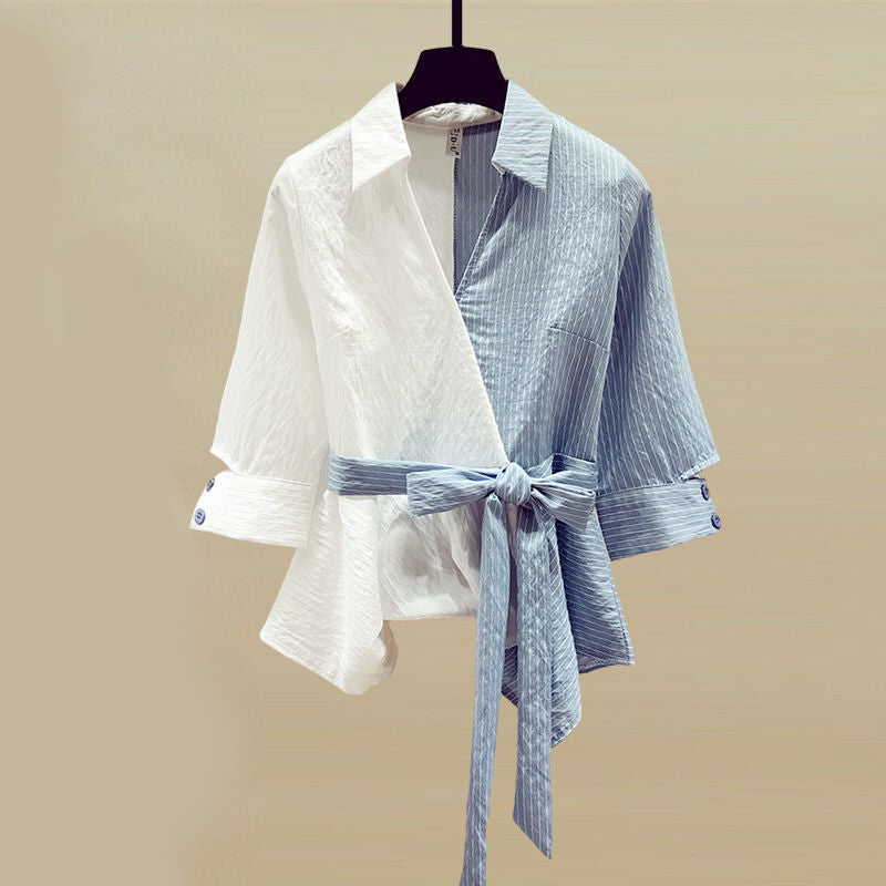 Γυναικείο κοστούμι δύο τεμαχίων με πουκάμισο και τζιν