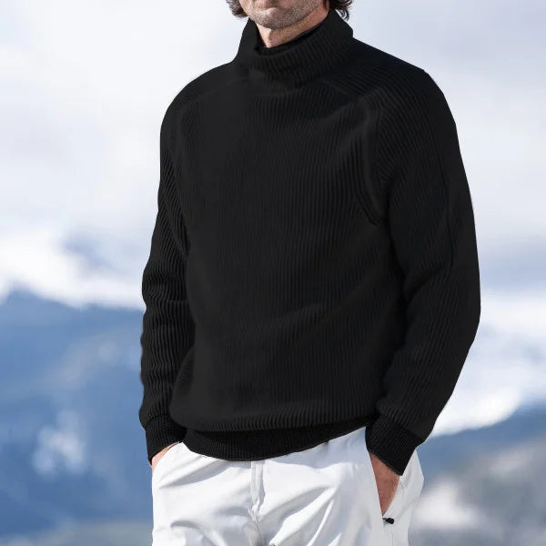 Ανδρικό πουλόβερ από κασμίρ με ψηλό λαιμό