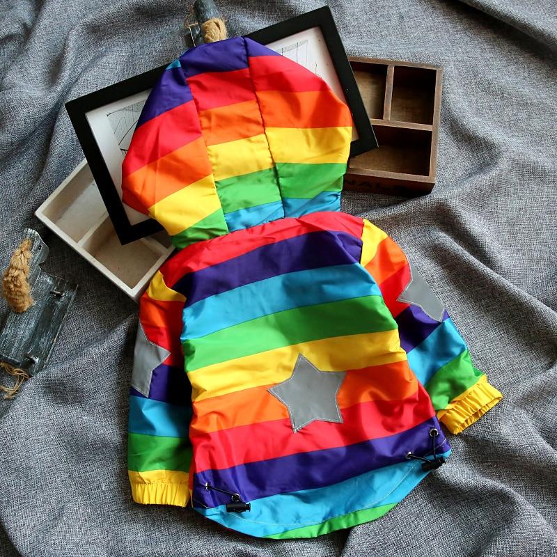 Παιδικό μπουφάν με κουκούλα ουράνιο τόξο